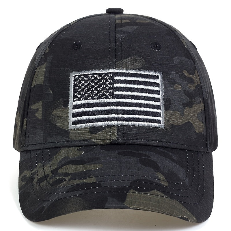 Tactical Army Military USA American Flag Unisex Mesh Embroidered Baseball Cap Men Women Hip Hop Peaked Caps Sport Outdoor Hat