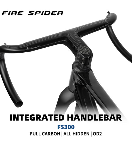 FIRE SIPDER T1000 Carbon Fiber Road Handlebar Ultralight Racing Bike Drop Bent Bar Internal Wiring Road Bike Integrated Handle