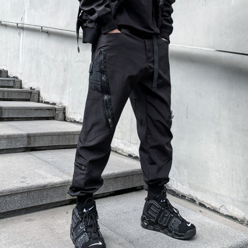 Hip Hop Tactical Cargo Pants Men Multi Pocket Joggers Trousers 2022 Autumn Functional Elastic Waist Fahsion Streetwear Pant