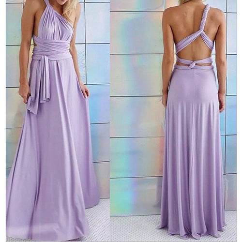 Load image into Gallery viewer, Elegant Multiway Convertible Wrap Maxi Dress-women-wanahavit-Purple-S-wanahavit
