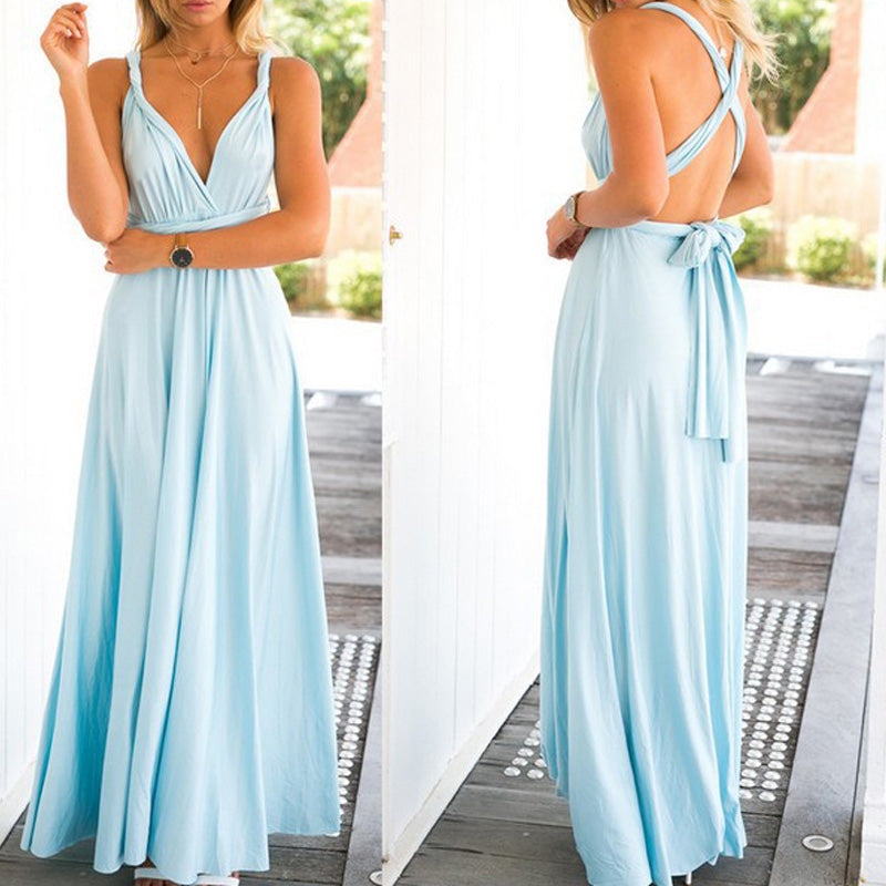 Elegant Multiway Convertible Wrap Maxi Dress-women-wanahavit-Sky Blue-S-wanahavit