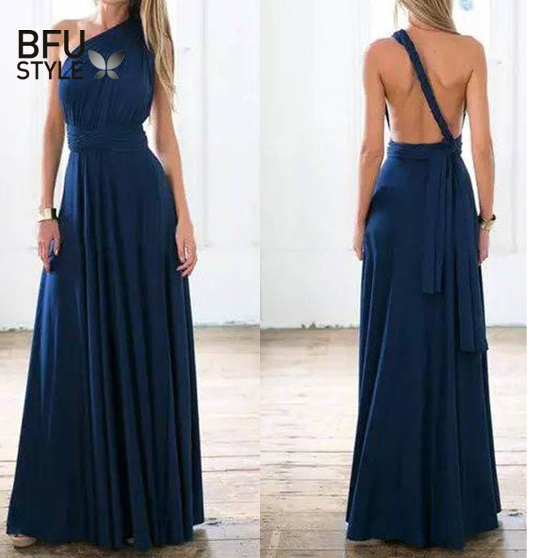 Elegant Multiway Convertible Wrap Maxi Dress-women-wanahavit-Navy Blue-S-wanahavit