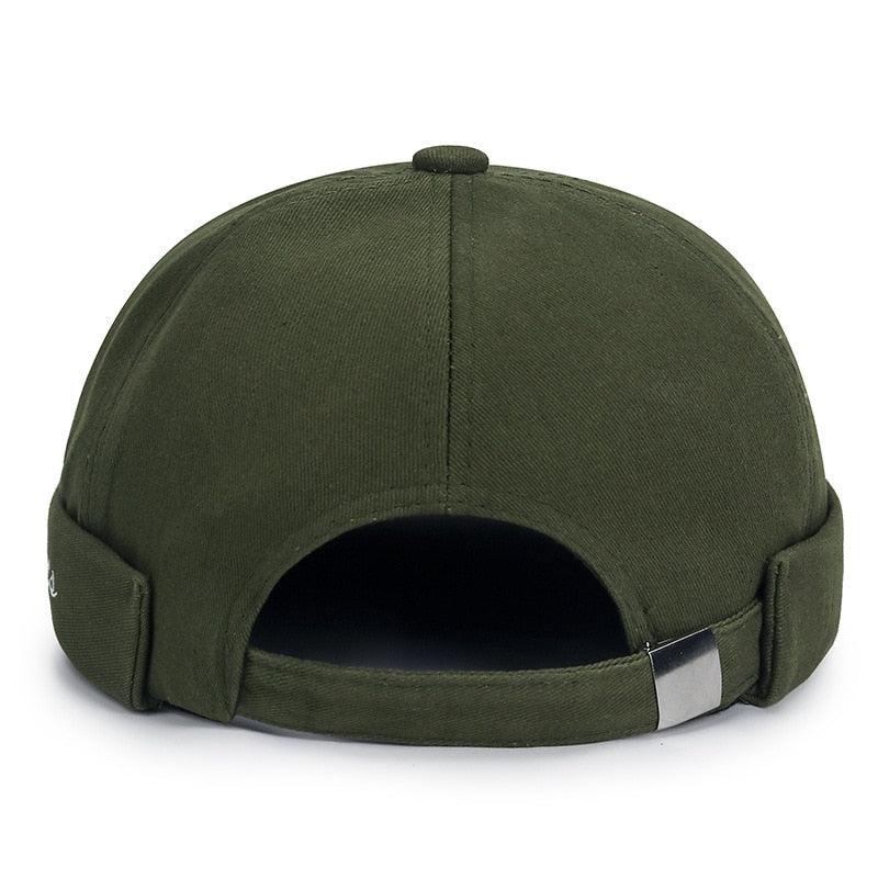 Spring New Brimless Cap Retro Men and Women Kpop Street Hip Hop Landlord Hat without Eaves Adjustable Size 55-60cm