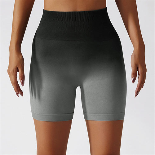 Load image into Gallery viewer, Women Seamless Short Gym Jogging Running Sports Shorts High Waist Gradient Push Up Scrunch Butt Shorts Yoga Clothing Female A084
