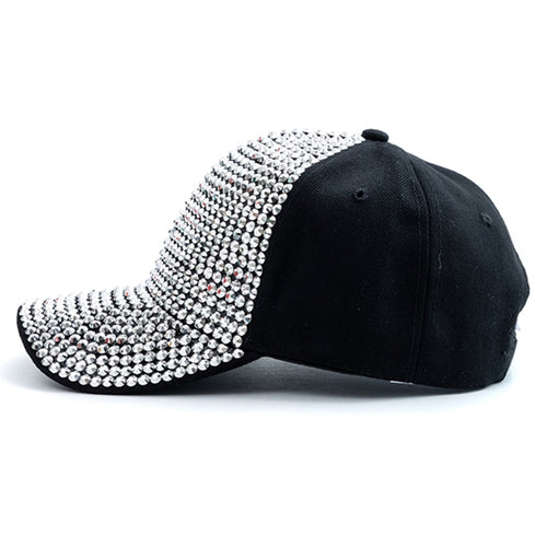 Load image into Gallery viewer, Women Diamond Inlay Cap Simple Plain Baseball Cap Female Adjustable Casual Outdoor Streetwear Fashion Hat
