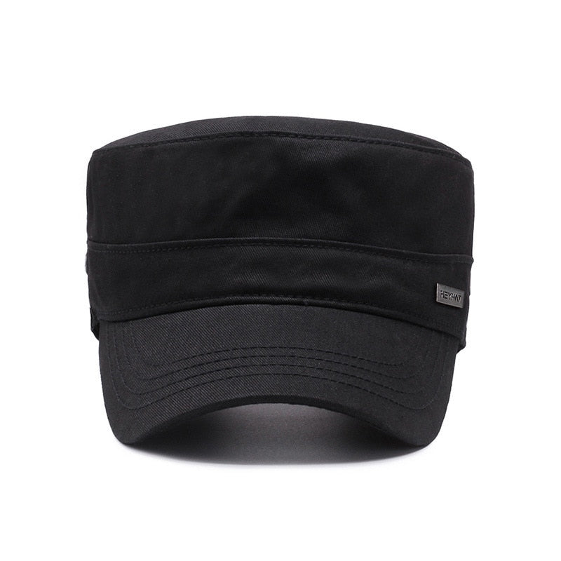 Solid Cotton Army Military Cap for Men Women's Spring Hat Snapbacks Adjustable Men's Baseball Cap Flat Trucker Caps