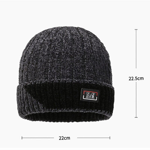 Load image into Gallery viewer, Fashion Chenille Material Winter Hat Beanies for Men Women Knitted Hats Keep Warm Outdoor Thicken Ski Caps
