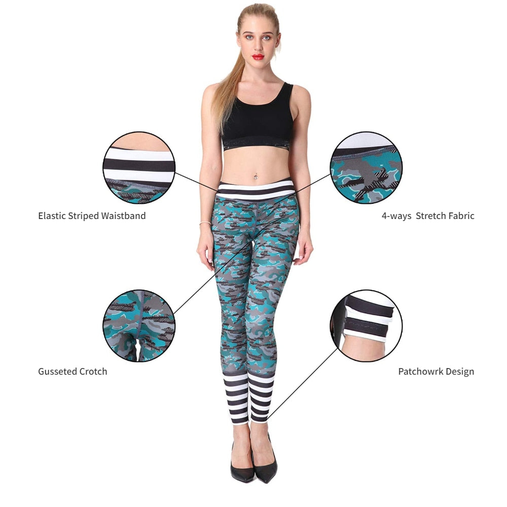 Women's Leggings Outfit Patchwork Seamless Fitness Yoga Pants Summer Sports Running Gym Clothing Elastic Workout Tights