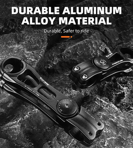 Adjustable Bicycle Handlebar 31.8MM Stem Extender 80 Degree Angle Riser MTB Front Fork CNC Variable Stem Extension