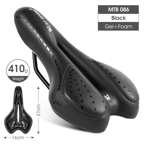 Load image into Gallery viewer, MTB Gel Comfort Bicycle Saddle Foam Road Bike Painless Seat PU Leather Versatile Cycling BMX Saddle Bicycle Parts
