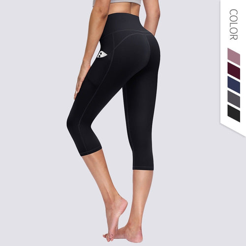 Load image into Gallery viewer, Capris Pants Sport Leggings Women Gym Clothing Tights Workout High Waist Leggins Yoga Suit  Fitness Running Legging Woman
