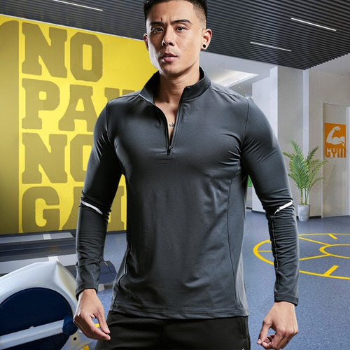 Load image into Gallery viewer, Fitness Trainer Compression Sports T-shirt for Gym Running Exercise Bodybuilding Elastic Long Sleeves Sweatshirt Plus Size Tops
