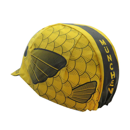 Load image into Gallery viewer, Winged Good And Evil Double Sided Fish Polyester Cycling Caps Road Bike Sports Summer Hat Yellow Cool Balaclava
