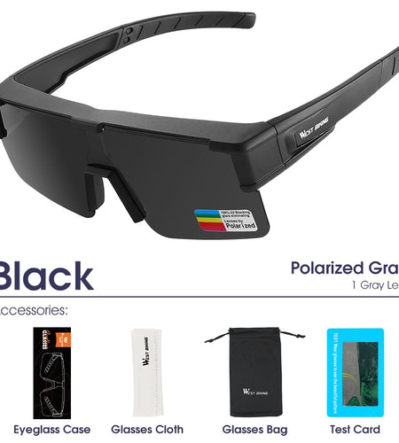 Polarized Myopic Driving Sunglasses Unisex Photochromic Cycling Glasses Combined Eyewear UV400 Fishing Bike Goggles