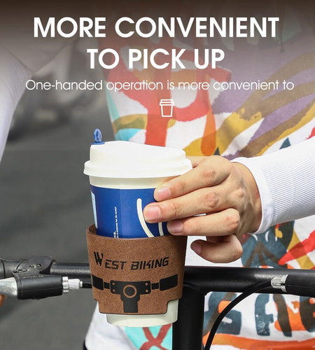 Vintage Cowhide Bicycle Bottle Holder Coffee Cup Holder Tea Cup Holder Bicycle Bracket Scooter Bottle Cage Holder