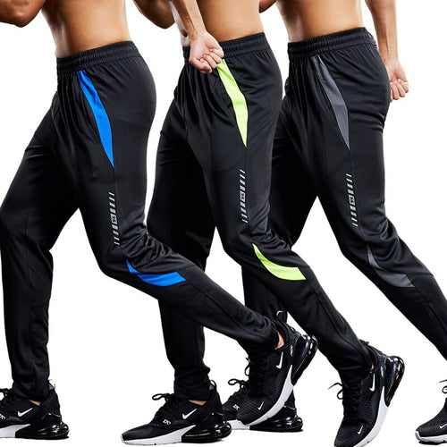 Load image into Gallery viewer, Men Running Sport Pants with Zipper Pockets Football Training Joggings Sweatpants Basketball Soccer Trousers Plus Size for Male
