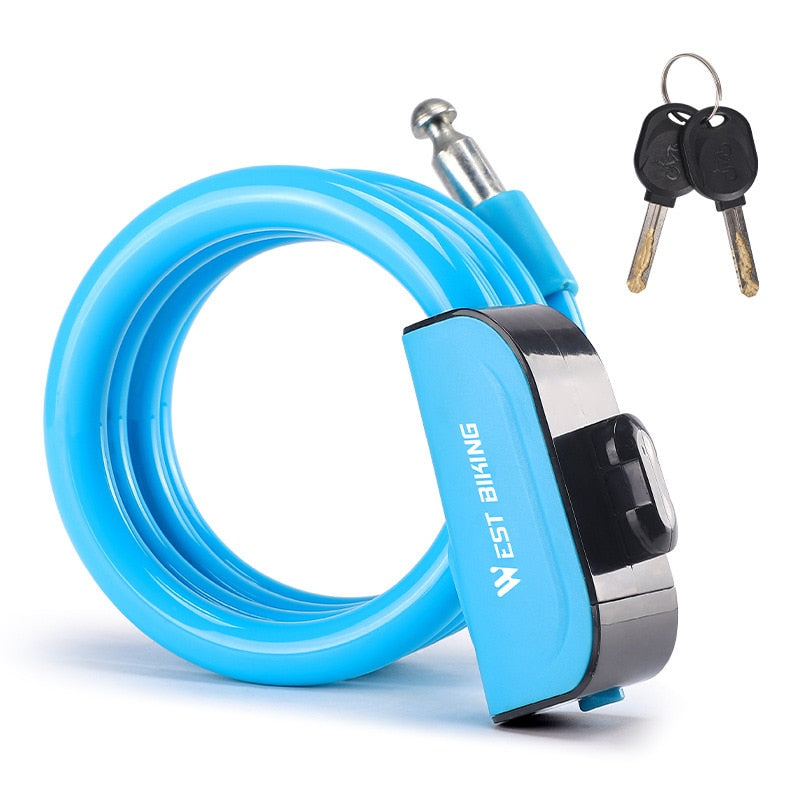 Bike Lock Anti Theft Security Bicycle Accessories Cable Lock MTB Road Bike Multicolor Cycling Portable Wire Lock