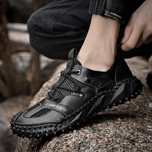 Load image into Gallery viewer, Men&#39;s Summer Casual Shoes Fashion Breathable Walking Shoes Non-slip Boat Shoes Rubber Flat Men&#39;s Shoes Outdoor Wading Sneakers
