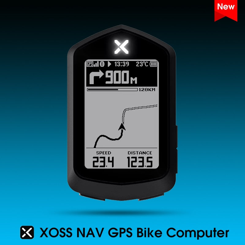 XOSS NAV GPS Bike Computer Wireless Cycling Speedometer Map Navigation Waterproof Bluetooth ANT+ Cadence Speed 2.4'' HD Screen