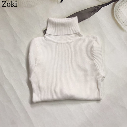 Load image into Gallery viewer, Soft Women Turtleneck Sweater Autumn Long Sleeve Elastic Female Knitted Jumper Casual Pullover Slim Winter Basic Tops
