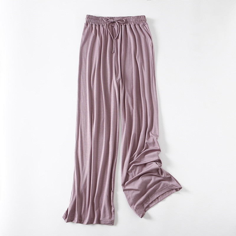 Summer Women's Pajamas Pants Super Soft Modal Viscose Sleepwear Solid Colors Casual Leisure Homewear Pants Comfortable