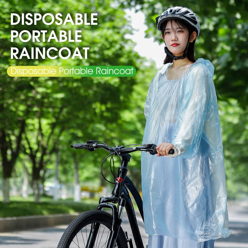Disposable Waterproof Cycling Raincoat Portable Men Women Outdoor Emergency Raincoat MTB Road Electric Bicycle Coat