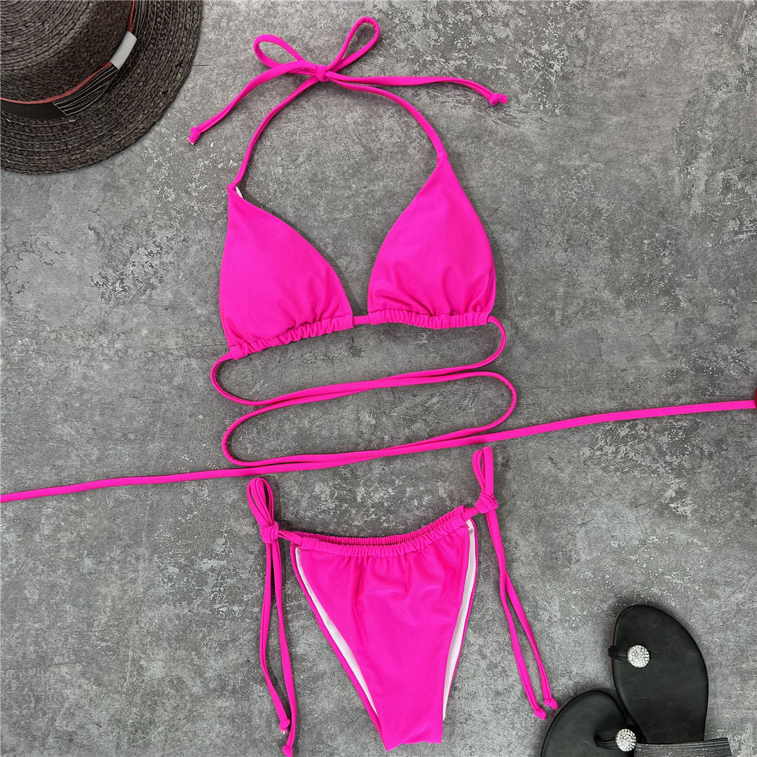 Sexy Mini Thong Neon Bikini Women Swimwear Female Swimsuit Two-pieces –  wanahavit
