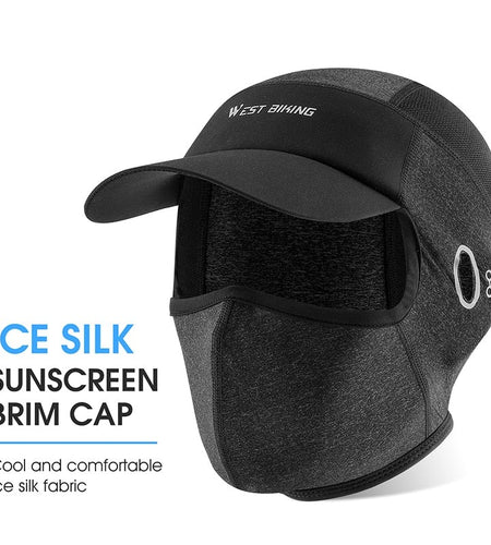 Summer Cycling Cap Ice Silk Anti-UV Full Face Cover Sport Motorcycle Balaclava Breathable Bicycle Helmet Liner Caps