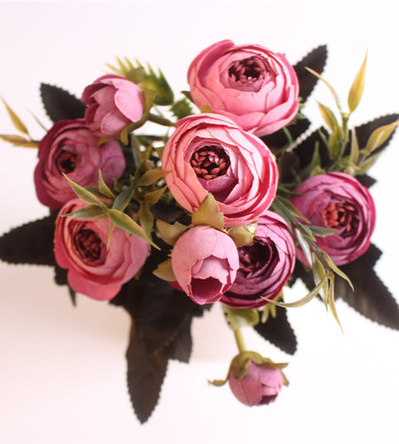 European Style Artificial Camelia Bouquet-home accent-wanahavit-pink-wanahavit