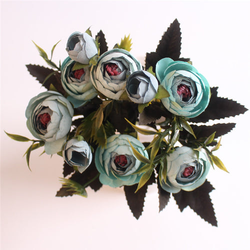 Load image into Gallery viewer, European Style Artificial Camelia Bouquet-home accent-wanahavit-green-wanahavit
