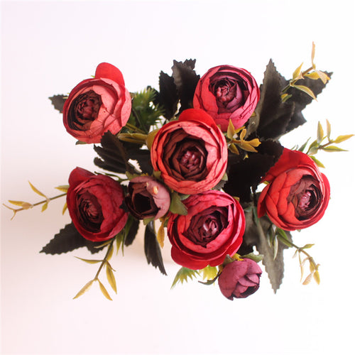 Load image into Gallery viewer, European Style Artificial Camelia Bouquet-home accent-wanahavit-red-wanahavit
