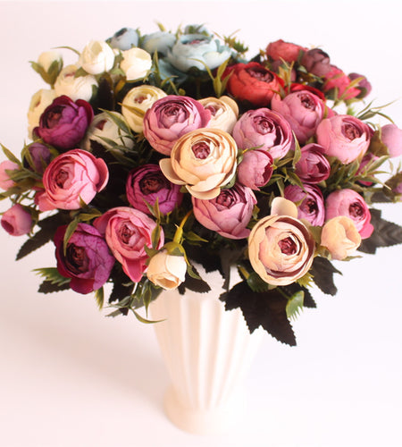 European Style Artificial Camelia Bouquet-home accent-wanahavit-pink-wanahavit