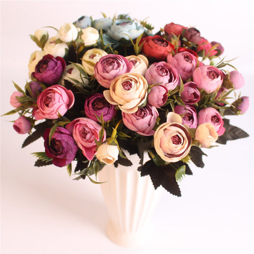 Load image into Gallery viewer, European Style Artificial Camelia Bouquet-home accent-wanahavit-pink-wanahavit
