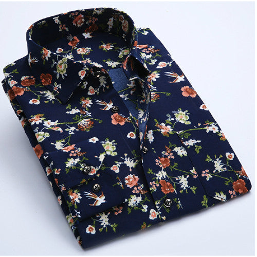 Load image into Gallery viewer, Floral Solid Dobby Long Sleeve Shirt #CY0XX-men-wanahavit-CY105-S-wanahavit
