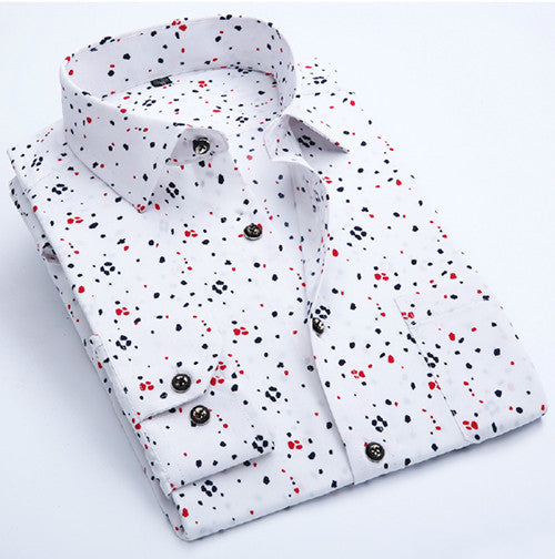 Floral Solid Dobby Long Sleeve Shirt #CY0XX-men-wanahavit-CY081-S-wanahavit