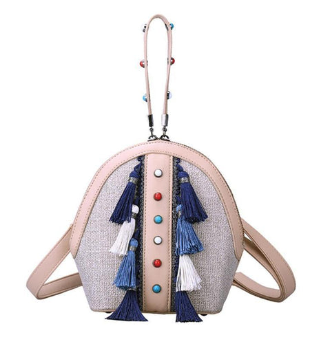 Cute Bohemian Tassel Straw Shoulder Bag-women-wanahavit-Khaki-wanahavit