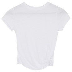 Load image into Gallery viewer, Summer Fashion Solid Casual Short Sleeve Render Tight Thin Ruffle Crop Top Tees
