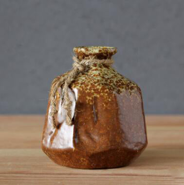 Load image into Gallery viewer, Japanese Ancient Mini Ceramic Flower Vase-home accent-wanahavit-Orange-wanahavit
