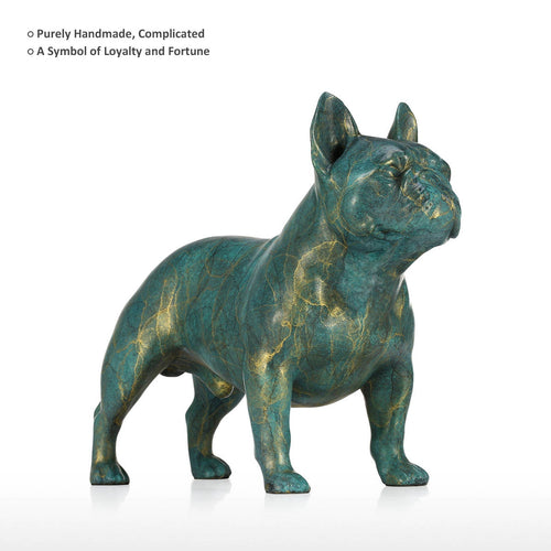 Load image into Gallery viewer, Bronze French Bulldog Sculpture-home accent-wanahavit-wanahavit
