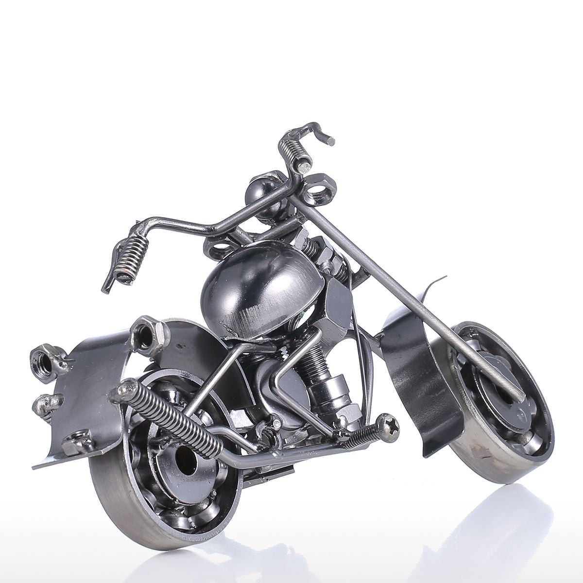 Iron Art Motorcycle Sculpture-home accent-wanahavit-Silver-wanahavit