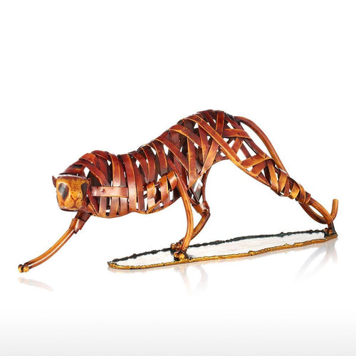 Load image into Gallery viewer, Metal Weaving Leopard Figurine-home accent-wanahavit-Orange-wanahavit
