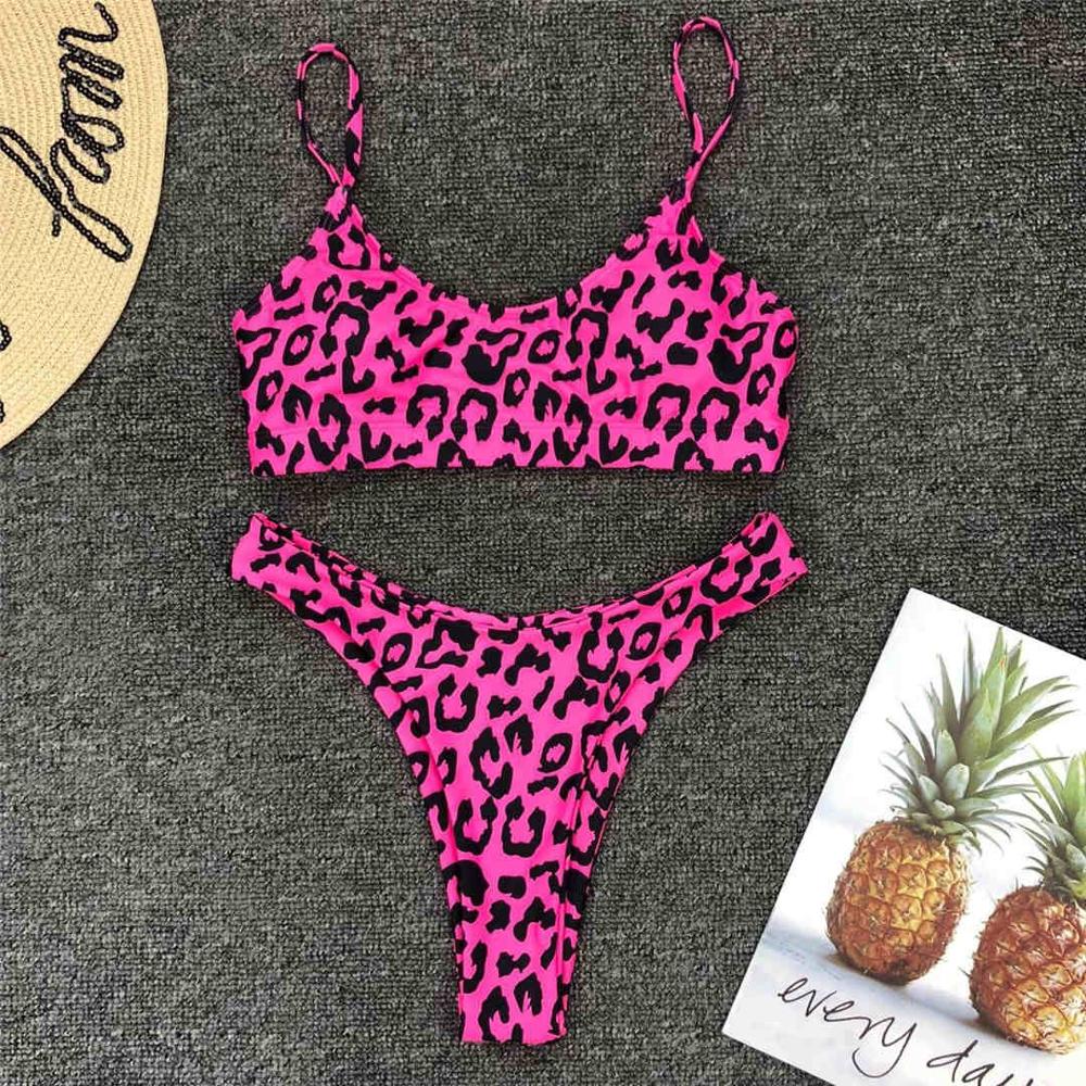 Sexy Red Snake Print Bikini Women Swimwear Female Swimsuit Two-pieces Bikini set Brazilian Bather Bathing Suit Swim V871R