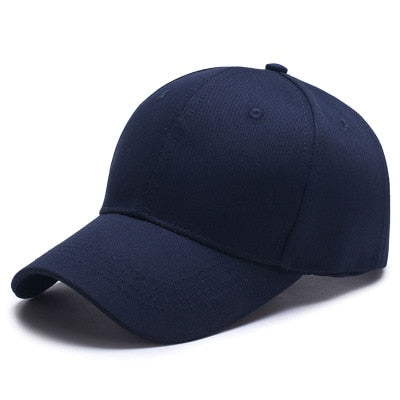Cotton Solid Simple Color Baseball Adjustable Snapback Cap