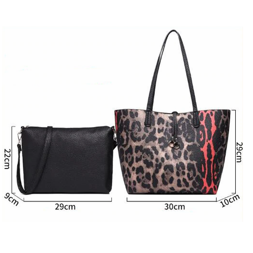 Load image into Gallery viewer, Leopard Printed Large Casual Tote Bag + Handbag-women-wanahavit-as picture-(20cm&lt;Max Length&lt;30cm)-wanahavit
