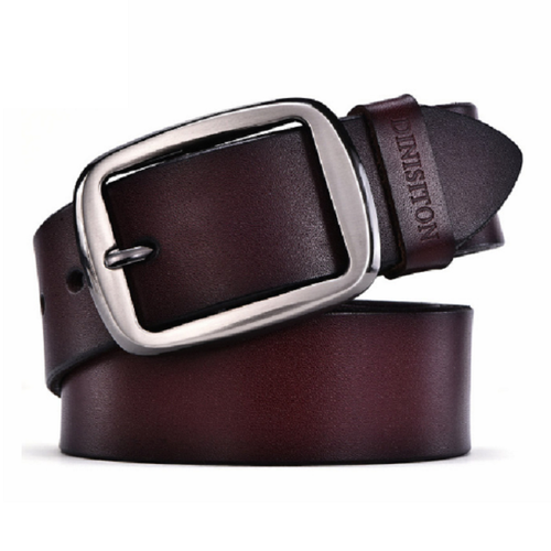Load image into Gallery viewer, High Quality Metal Pin Buckle Genuine Leather Belts-men-wanahavit-KH Coffe-105CM-wanahavit
