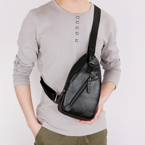 Load image into Gallery viewer, Elegant PU Leather Snapper Shoulder Bag-men-wanahavit-black-wanahavit
