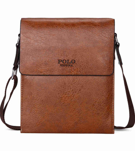 Multilayer Classic Solid Leather Shoulder Bag-men-wanahavit-Brown-wanahavit