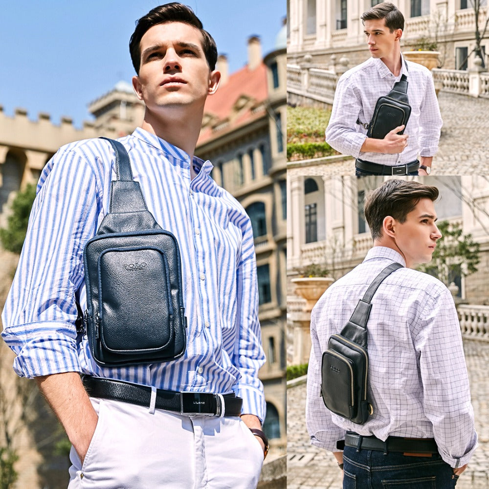 High Quality Textured Trendy Leisure Shoulder Bag for men - wanahavit