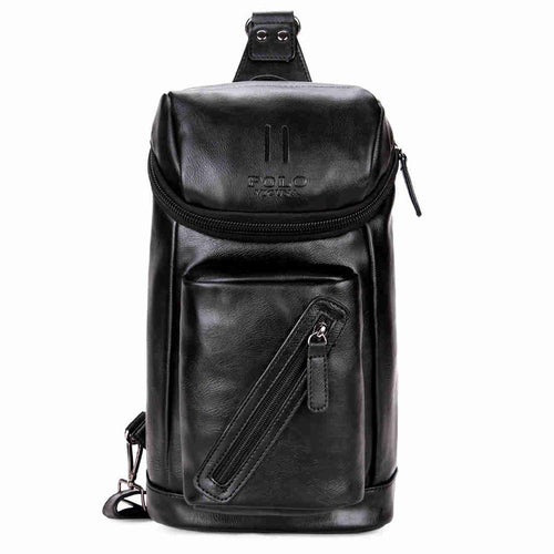 Load image into Gallery viewer, Multi Pocket PU Leather Shoulder Bag-men-wanahavit-Black-wanahavit
