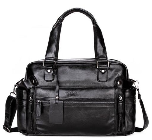 Load image into Gallery viewer, Large Capacity Leather Travel Bag with Front Pocket-men-wanahavit-balck-wanahavit
